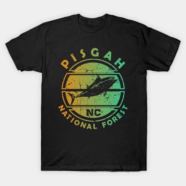 Fishing at Pisgah National Forest NC – North Carolina USA T-Shirt by Jahmar Anderson